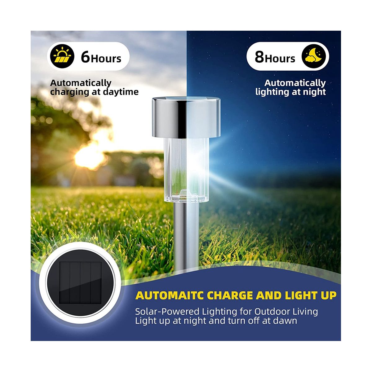 Outdoor Waterproof Solar Lights 12 Pack, Solar Garden