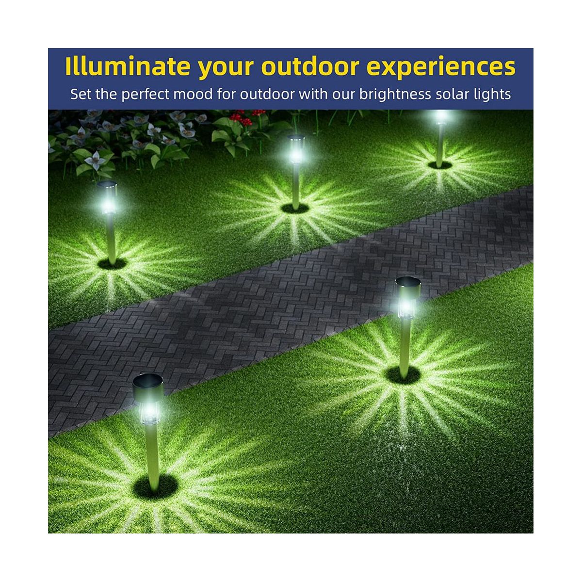 Outdoor Waterproof Solar Lights 12 Pack, Solar Garden