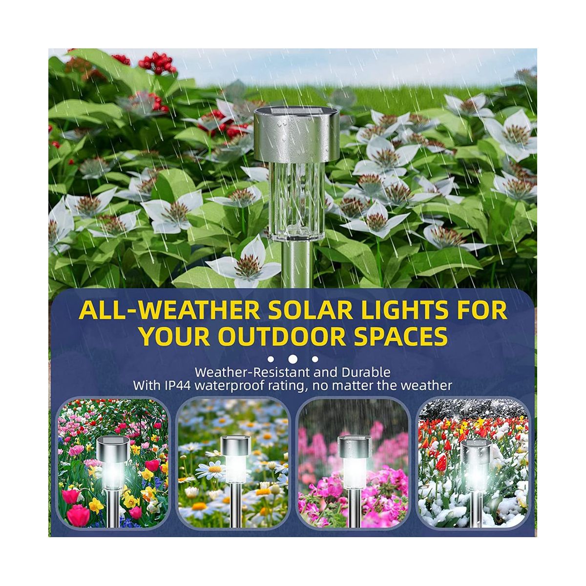 Outdoor Waterproof Solar Lights 12 Pack, Solar Garden