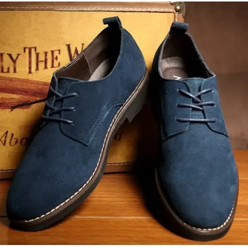 Casual Suede Shoes For Men - Blue