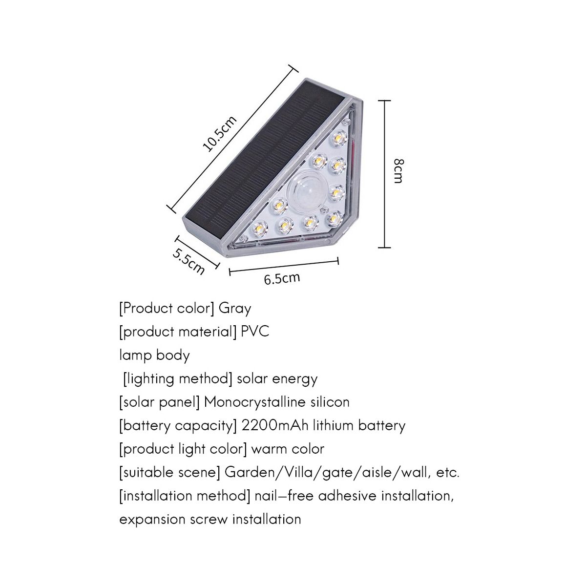 LED Solar Stair Light Waterproof Solar Landscape Light