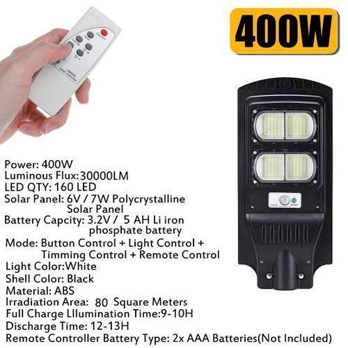 400W Solar Street Light - All In One With Freepole Original