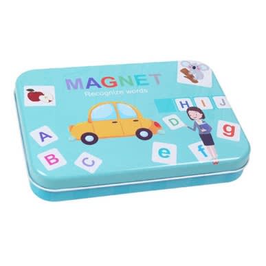 Magnetic Recognize Words Tin Box Letters