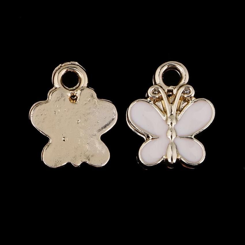 15x Alloy Butterfly Shape Charms DIY Bracelet Necklace Earrings