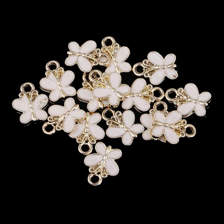 15x Alloy Butterfly Shape Charms DIY Bracelet Necklace Earrings