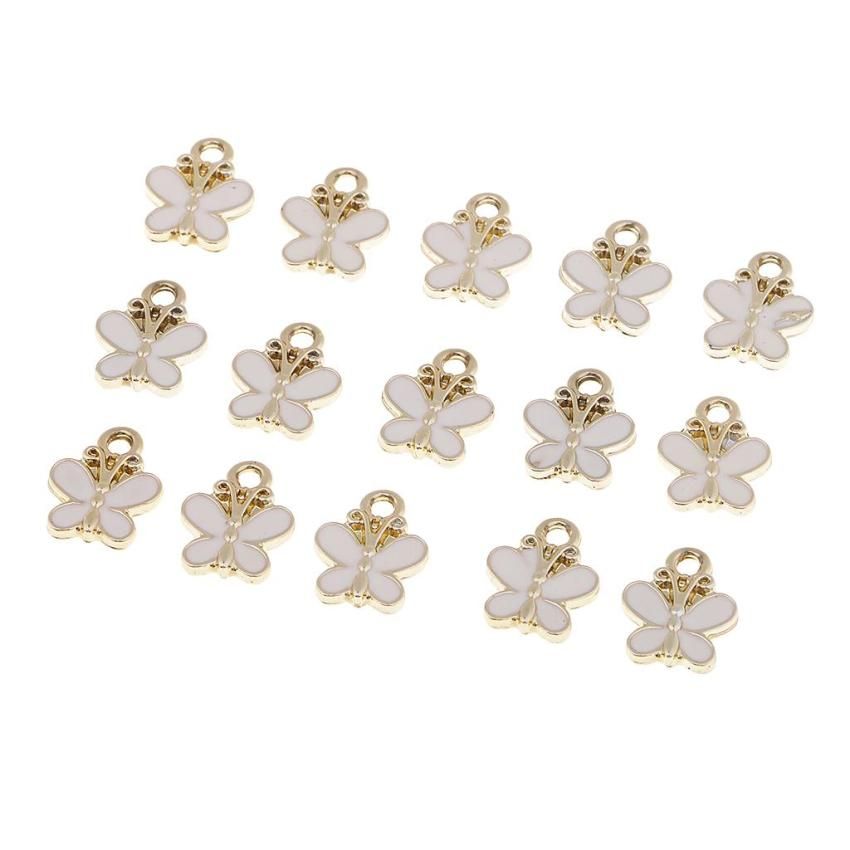 15x Alloy Butterfly Shape Charms DIY Bracelet Necklace Earrings