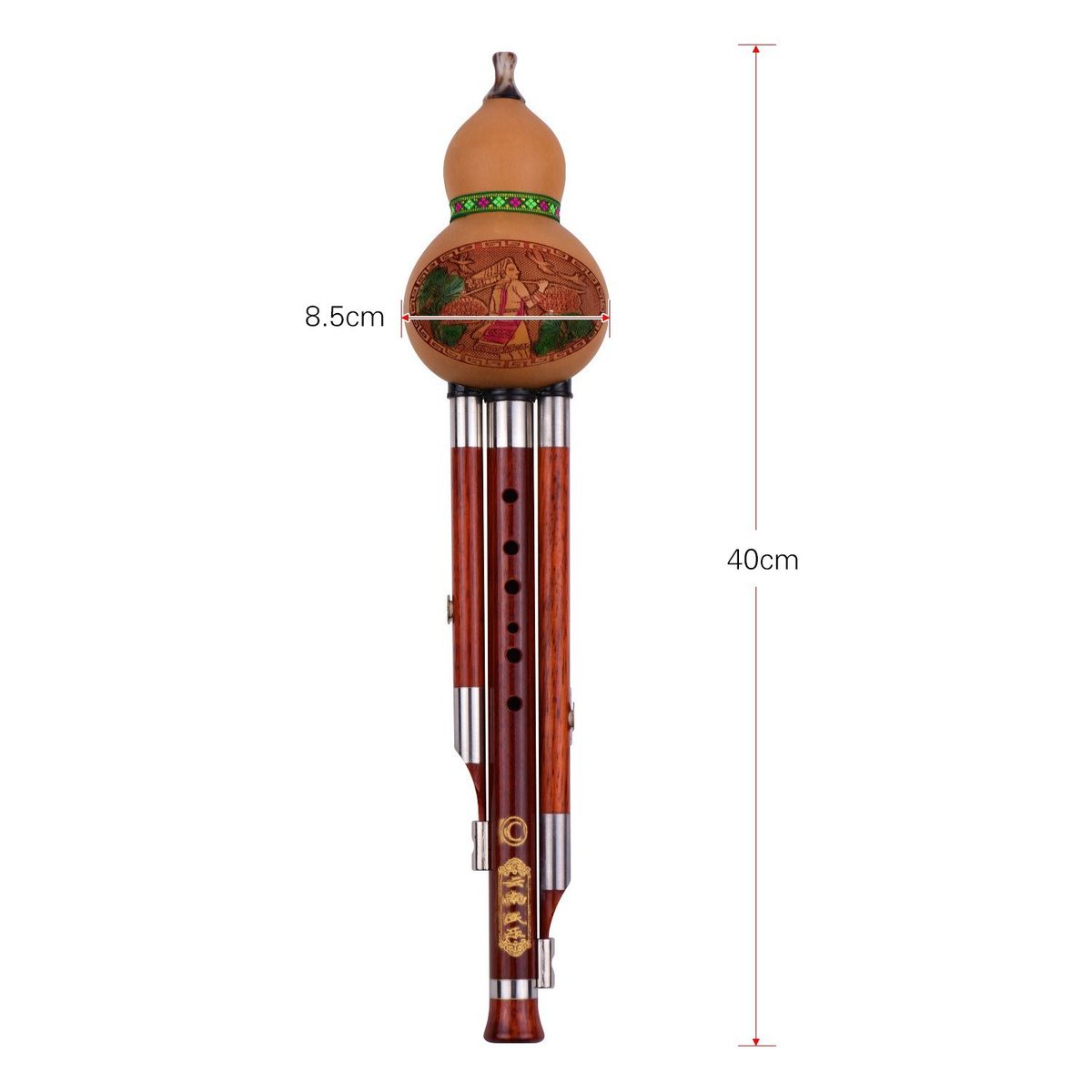 3 Tone C-Key Hulusi Gourd Cucurbit Flute Solid Wood Pipes