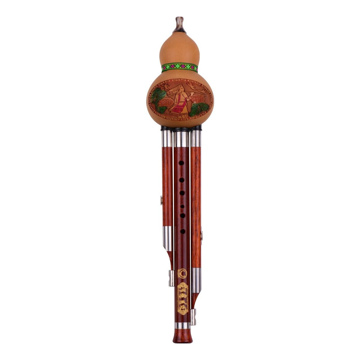 3 Tone C-Key Hulusi Gourd Cucurbit Flute Solid Wood Pipes
