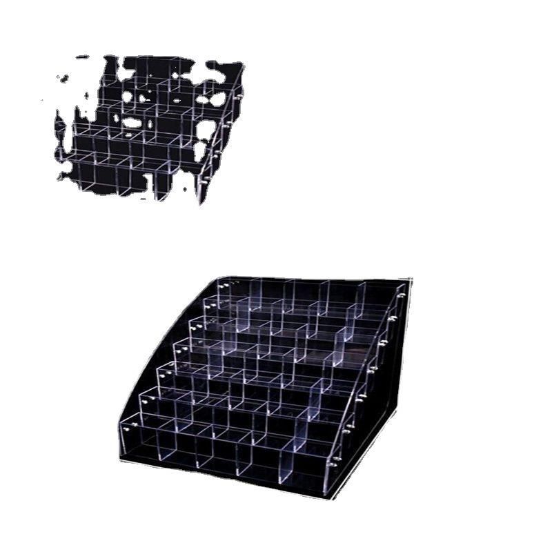 Acrylic Diagonal Mark Ballpoint Pen Pen Holder Stationery Display Trapezoidal Pencil Storage Pen Holder Multi-Layer Display Stand