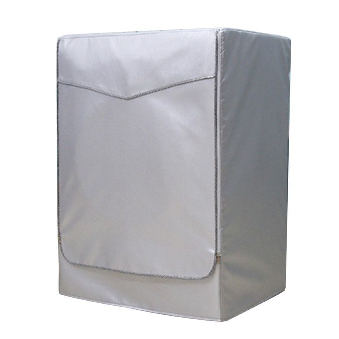 Machine Washing Cover Dust Proof Waterproof Top Silver Zip On - L