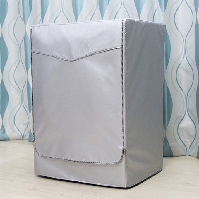 Machine Washing Cover Dust Proof Waterproof Top Silver Zip On - L