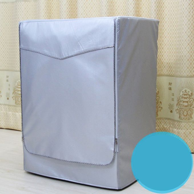 Machine Washing Cover Dust Proof Waterproof Top Silver Zip On - L
