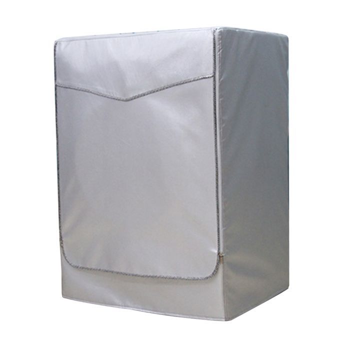 Machine Washing Cover Dust Proof Waterproof Top Silver Zip On - L