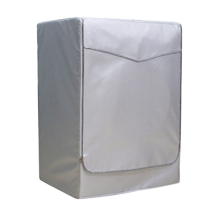 Machine Washing Cover Dust Proof Waterproof Top Silver Zip On - L