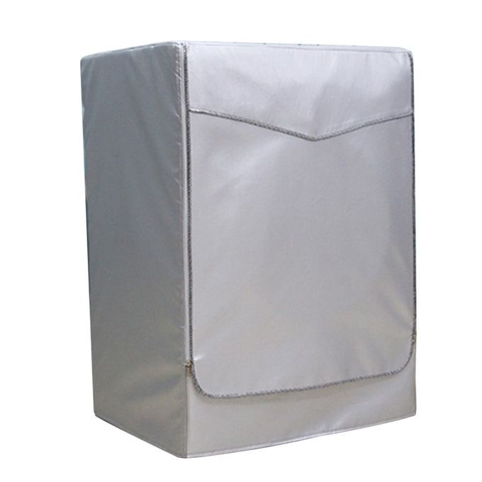 Machine Washing Cover Dust Proof Waterproof Top Silver Zip On - L