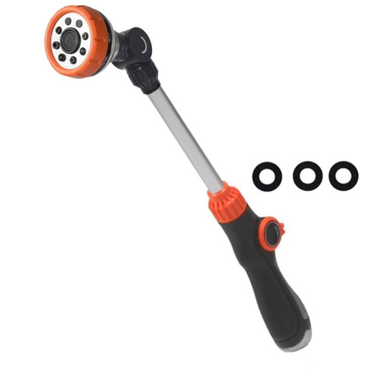 Garden Car Wash Shower 8 Functional Thumb Long Rod Sprinkler +3 Mats