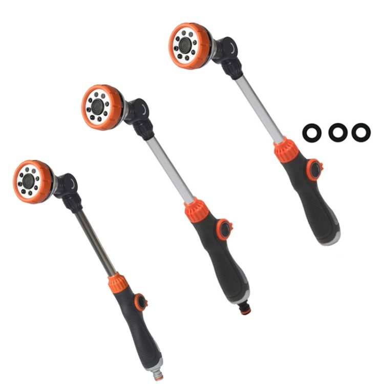 Garden Car Wash Shower 8 Functional Thumb Long Rod Sprinkler +3 Mats