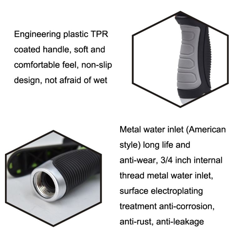 Garden Car Wash Shower 8 Functional Thumb Long Rod Sprinkler +3 Mats