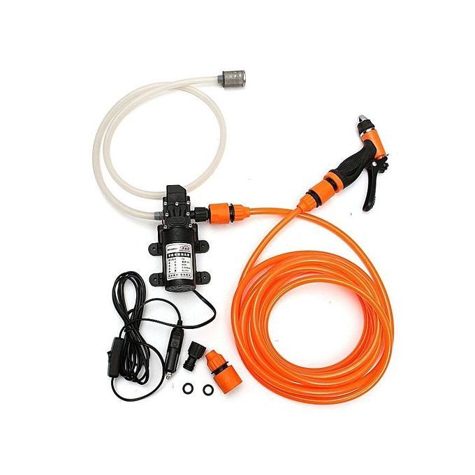 8pcs/set Portable 80W 116PSI 12V High Pressure Car Electric Washer Wash Pump