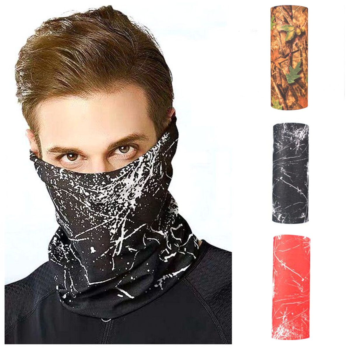 Unisex Fast Dry Motorcycle Cycling Wind-Proof Scarves Sun Screening Bike Riding Headscarf Neck Cover Face Shield Outdoor Brown