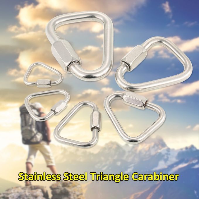 Stainless Steel Triangle Quick Link Locking Carabiner-5