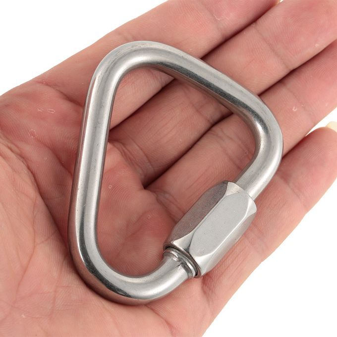 Stainless Steel Triangle Quick Link Locking Carabiner-5