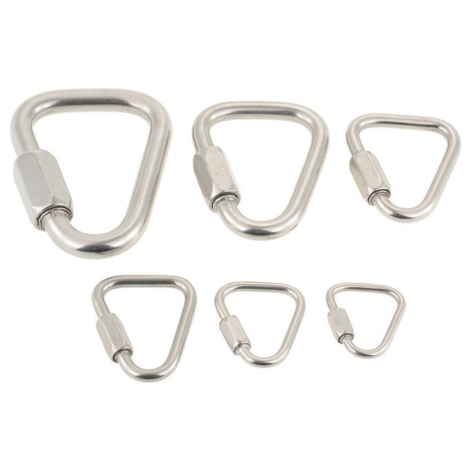 Stainless Steel Triangle Quick Link Locking Carabiner-4