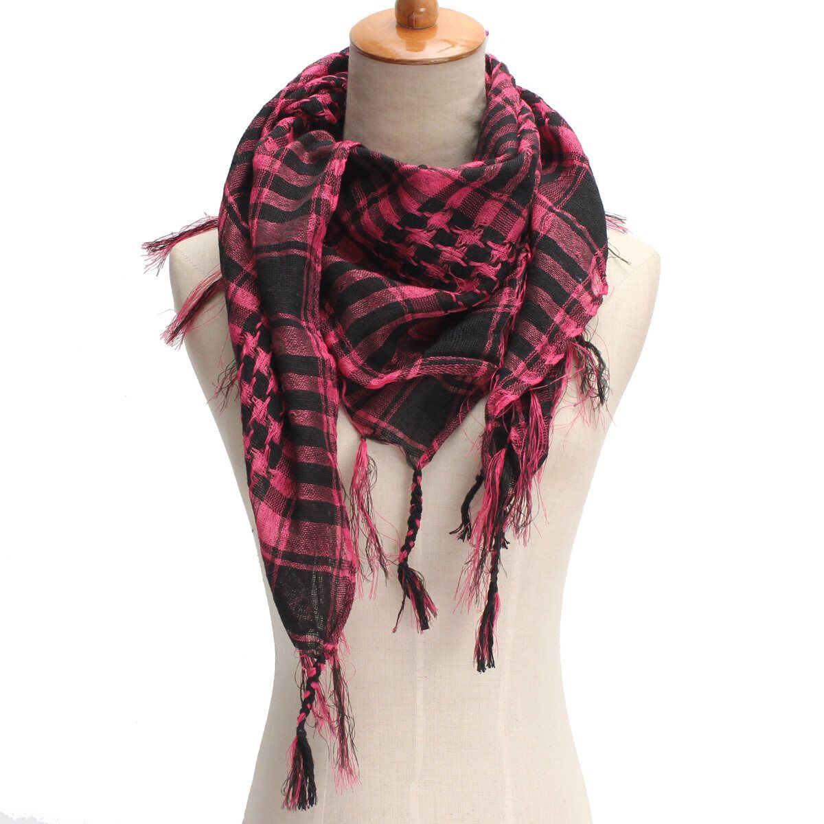 Lightweight Women Men Unisex Arab Shemagh Keffiyeh Scarf Shawl Wrap Hot Pink HOT Hot Pink