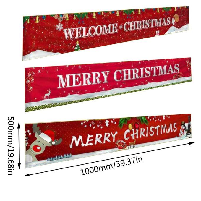 Hristmas Festive Banner Merry  Hristmas Banner Large Xmas Sign Huge Xmas House Home Outdoor Party De Oration-multi Olor-1M*  M
