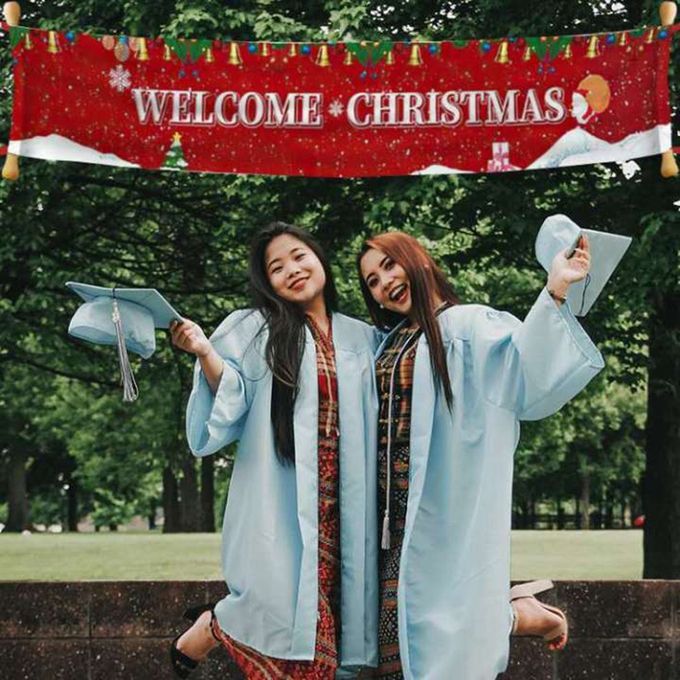 Hristmas Festive Banner Merry  Hristmas Banner Large Xmas Sign Huge Xmas House Home Outdoor Party De Oration-multi Olor-1M*  M