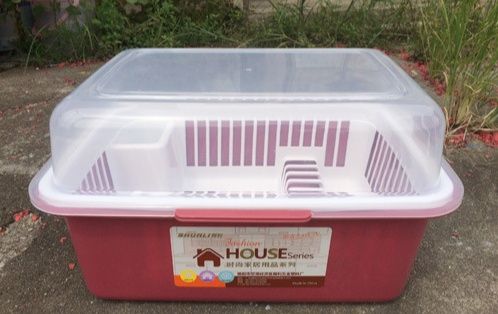 Plastic Table Top Plate Rack With Cover
