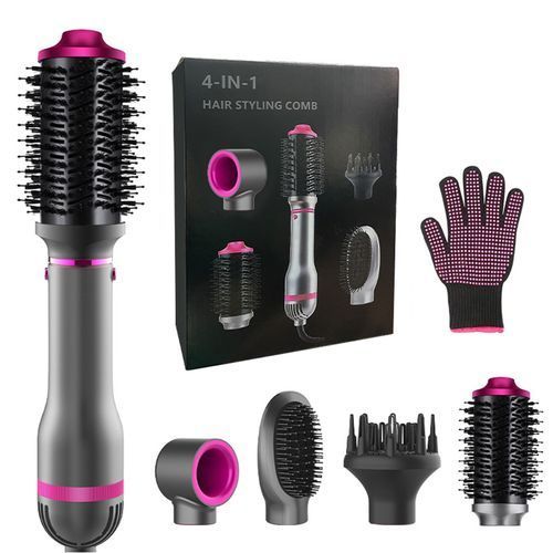4-IN-1 Hot Air Hair Brush Hair Styling Comb Curling Comb