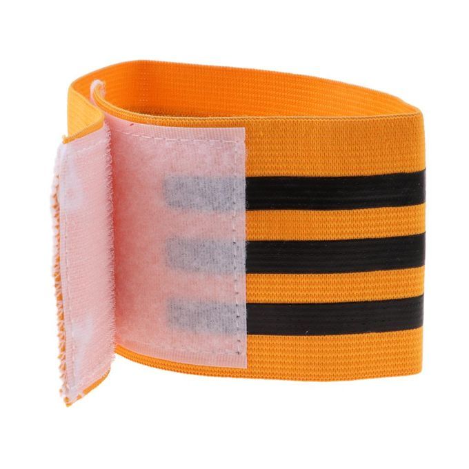3x Football Soccer Sports Arm Adjustable Bands Captain Armband