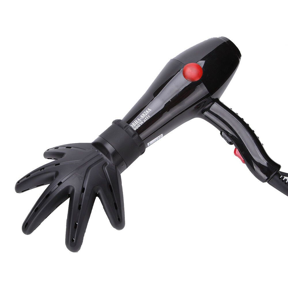 Hand Shape Hair Dryer Diffuser For Hairdressing Salon-Black
