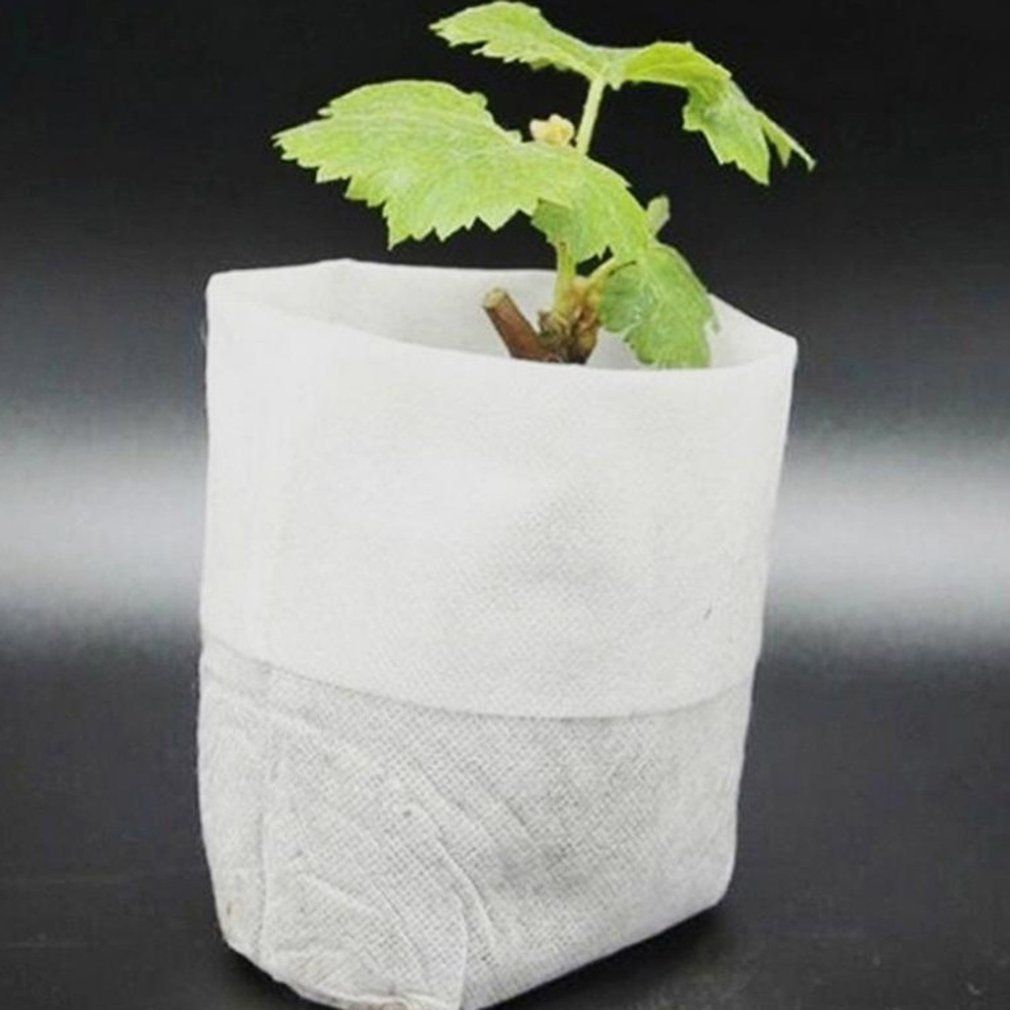 100PCS/Bag Biodegradable Seed Nursery Bags Flower Pots Vegetable Planting Bag