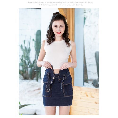 Women's AALP High Waist Denim Skirt