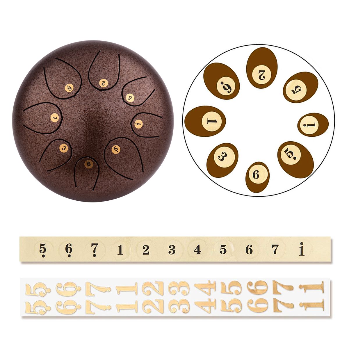 10 Inch Steel Tongue Drum Pan Drum Percussion Steel Drum