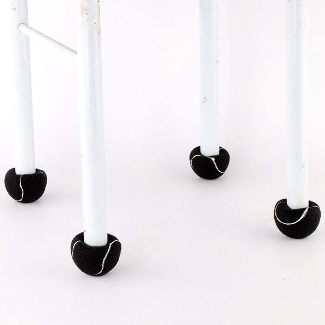 2 PCS Precut Walker Tennis Ball for Furniture Legs and Floor Protection, Heavy Duty Long Lasting Felt Pad Covering,Black