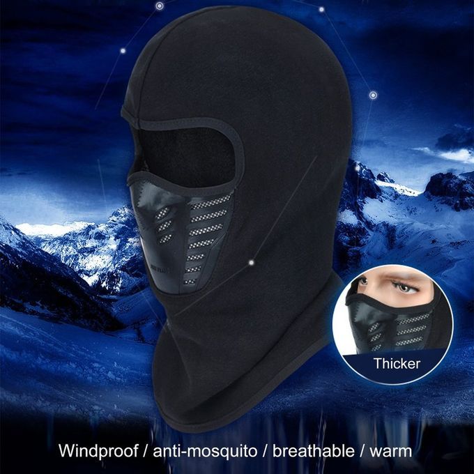 Winter Men And Women Outdoor Riding Skiing   Warm Fa E  Over Head  Ap-black