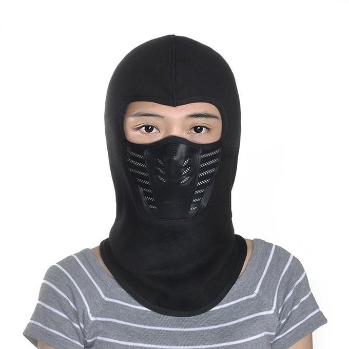Winter Men And Women Outdoor Riding Skiing   Warm Fa E  Over Head  Ap-black