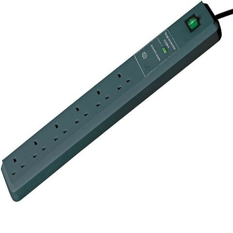 Secure-Tec 15.000A Extension Socket with Surge Protection - 6 Way