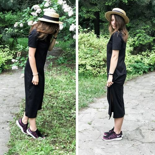 Women Summer Cotton Long Plus Size Sexy Side Slit Casual Maxi T-Shirt Dress Girls O-Neck Short Sleeve Slim Black Beach Maxiskirt