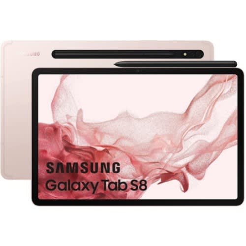 Galaxy Tab S8 - 5G - 11.0" - 128GB ROM - 8GB RAM - Nano SIM - 8000mAh - Pink Gold