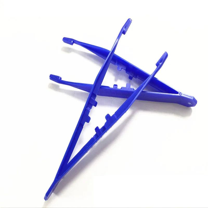50 Pieces Disposable Tweezers 11cm ABS Material