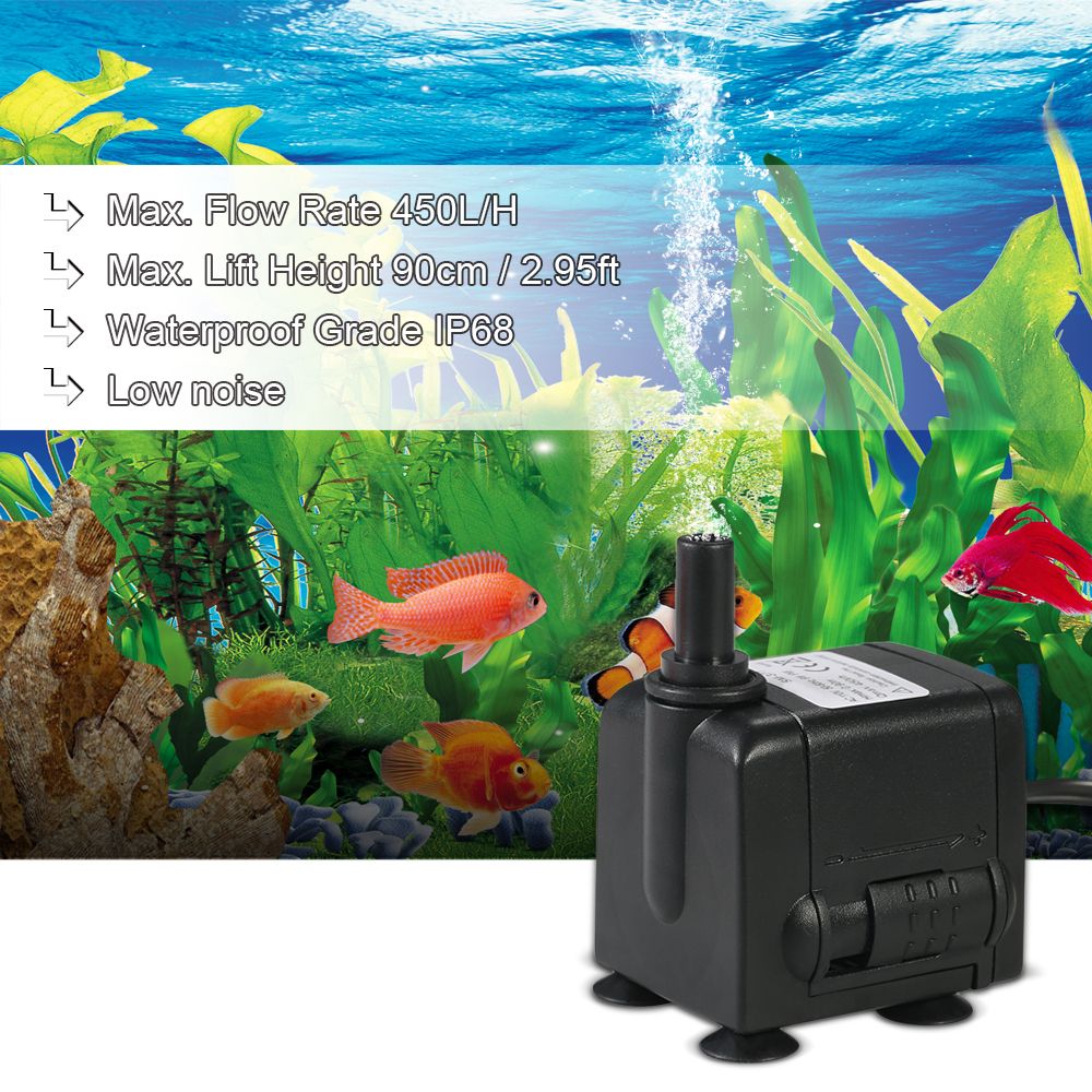 450L/H 6W Submersible Water Pump For Aquarium Tabletop