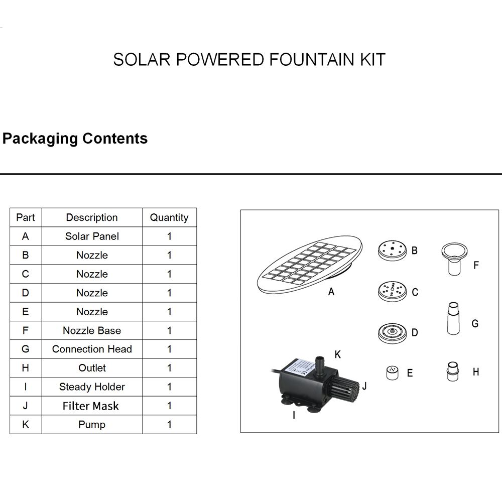 9V 1.8W Solar Panel Solar Powered Fountain
