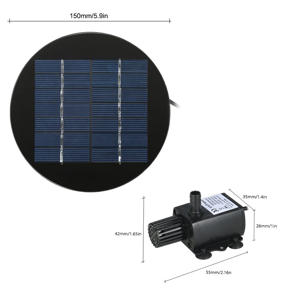 9V 1.8W Solar Panel Solar Powered Fountain