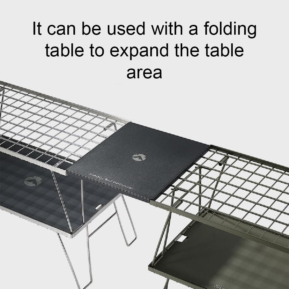 Outdoor Aluminum Alloy Tabletop Board Multifunctional Desktop Accessory Auxiliary Tray Expand Desktop Plate for Folding Table BBQ Oil Drainer