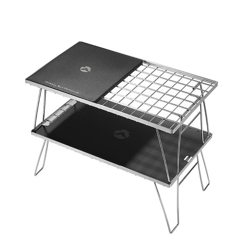 Outdoor Aluminum Alloy Tabletop Board Multifunctional Desktop Accessory Auxiliary Tray Expand Desktop Plate for Folding Table BBQ Oil Drainer