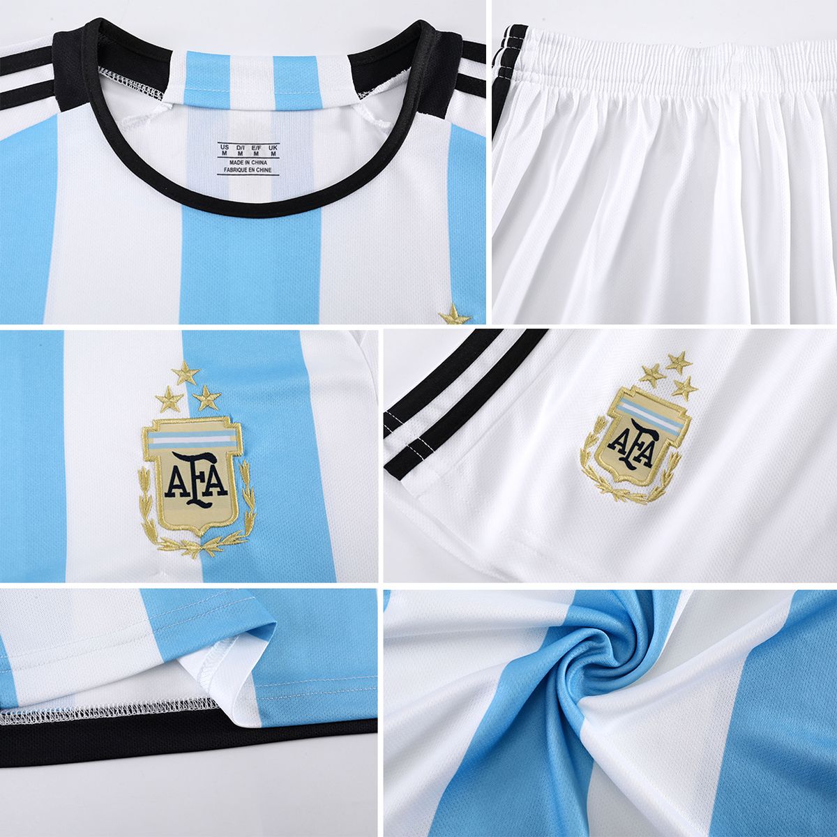 Messi Jersey,Argentina Team Football Set,Blue And White